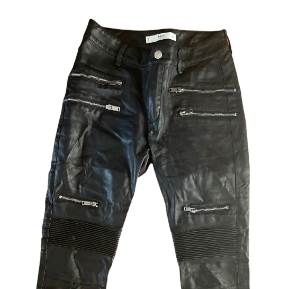 MANGO Faux Leather Pants